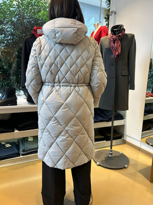 Piumino trapuntato con coulisse regolabile - Color Ghiaccio