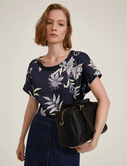 Camicia t-shirt in twill stampato