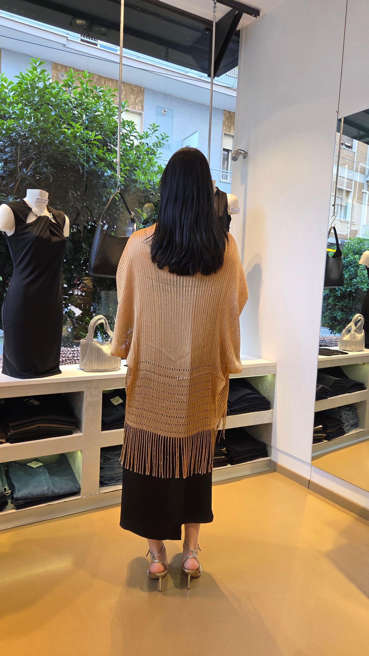 Cappa Mantella con Frange -  Nera, Bronzo, Argento