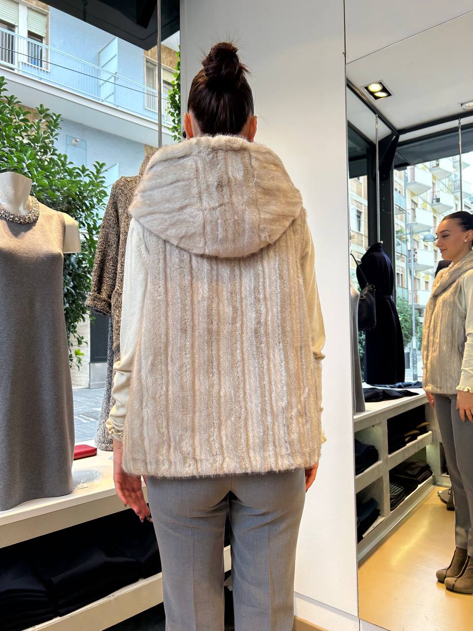 Giacca a Gilet Reversibile in Ecopelliccia