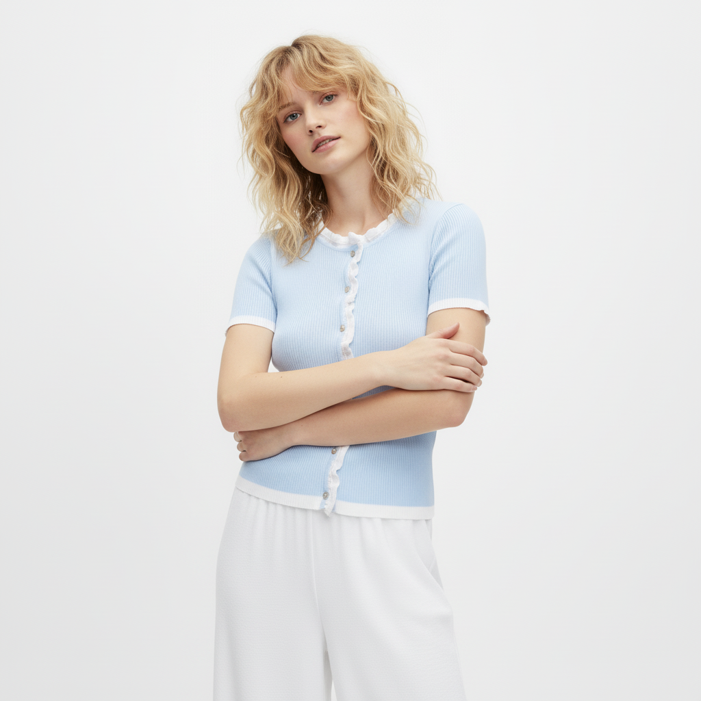 Golfino in maglia aderente