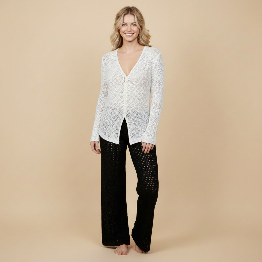 Cardigan leggerissimo traforato