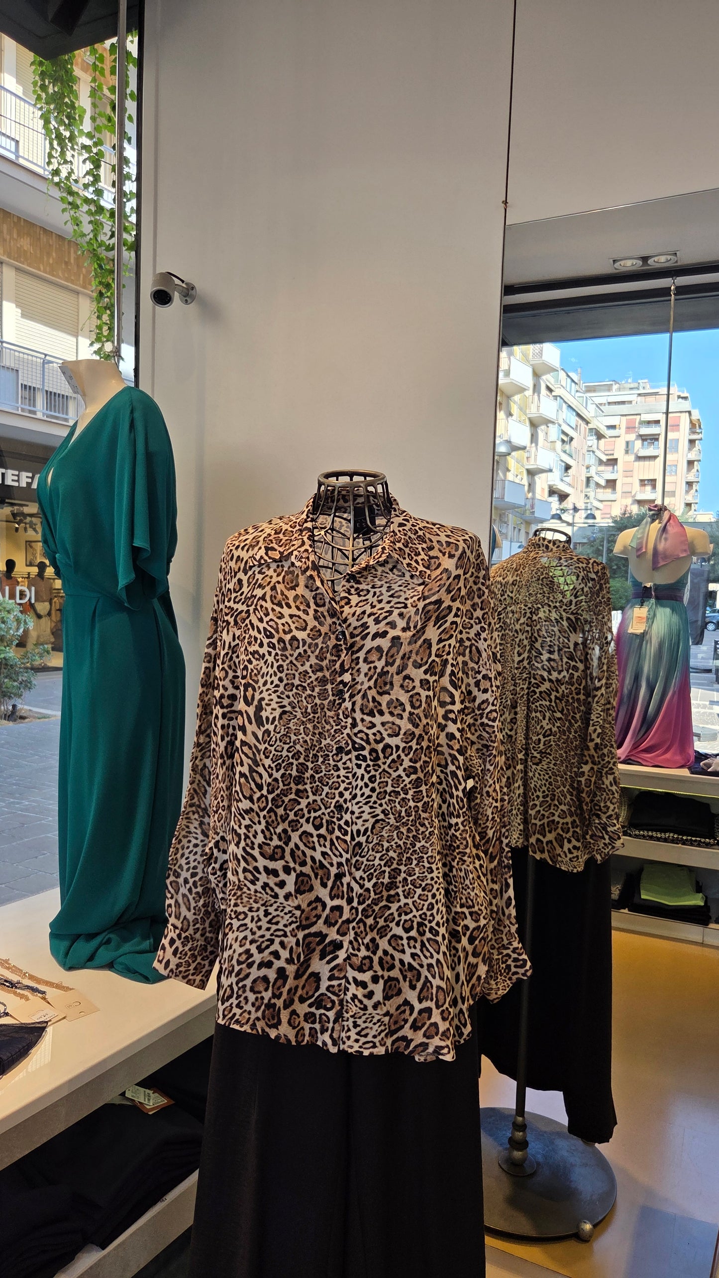 Camicia Oversize Leopardata a Manica Lunga