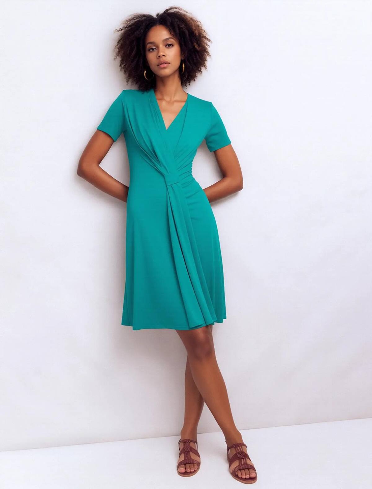 Abito in jersey Verde Tiffany