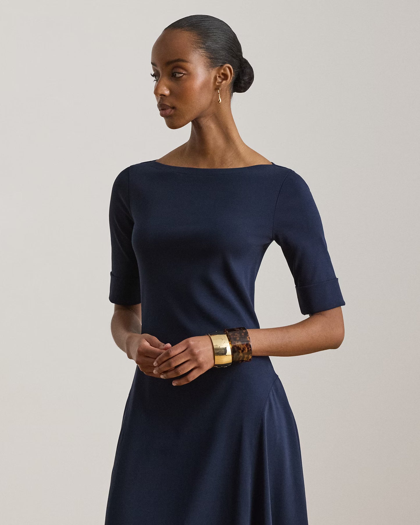 Abito Lungo in Cotone Stretch