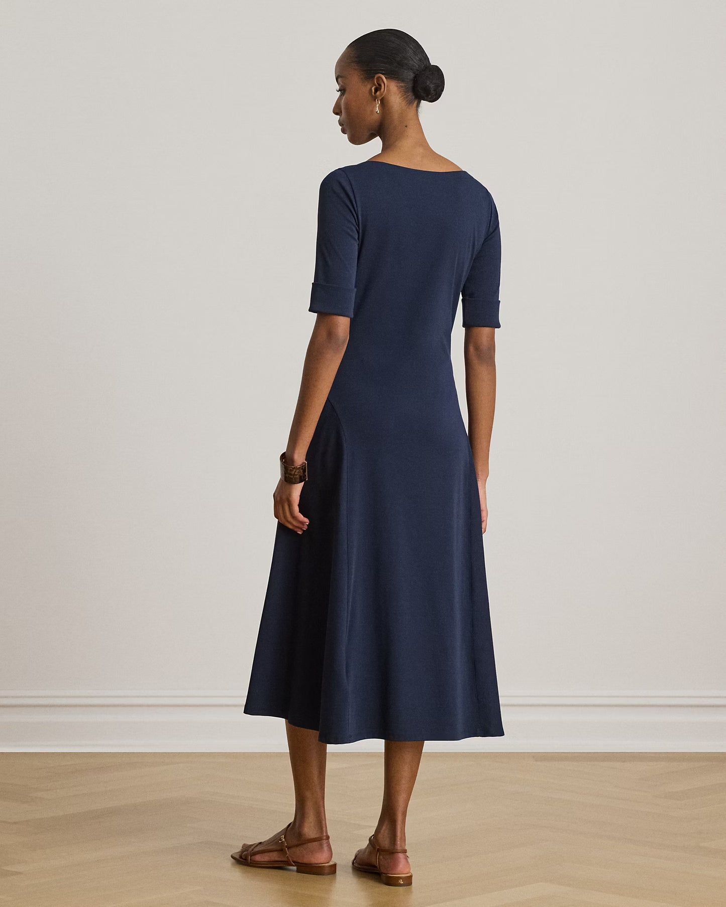 Abito Lungo in Cotone Stretch