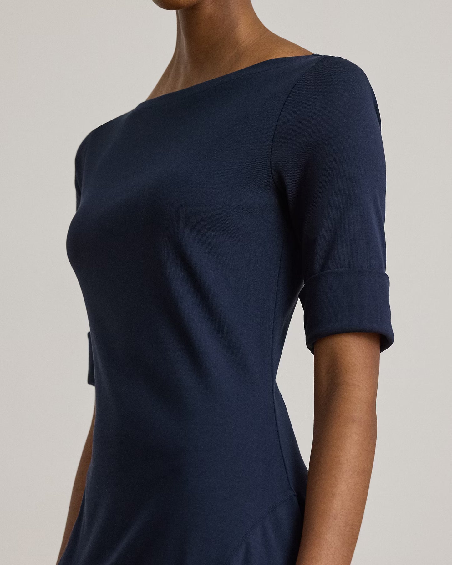 Abito Lungo in Cotone Stretch