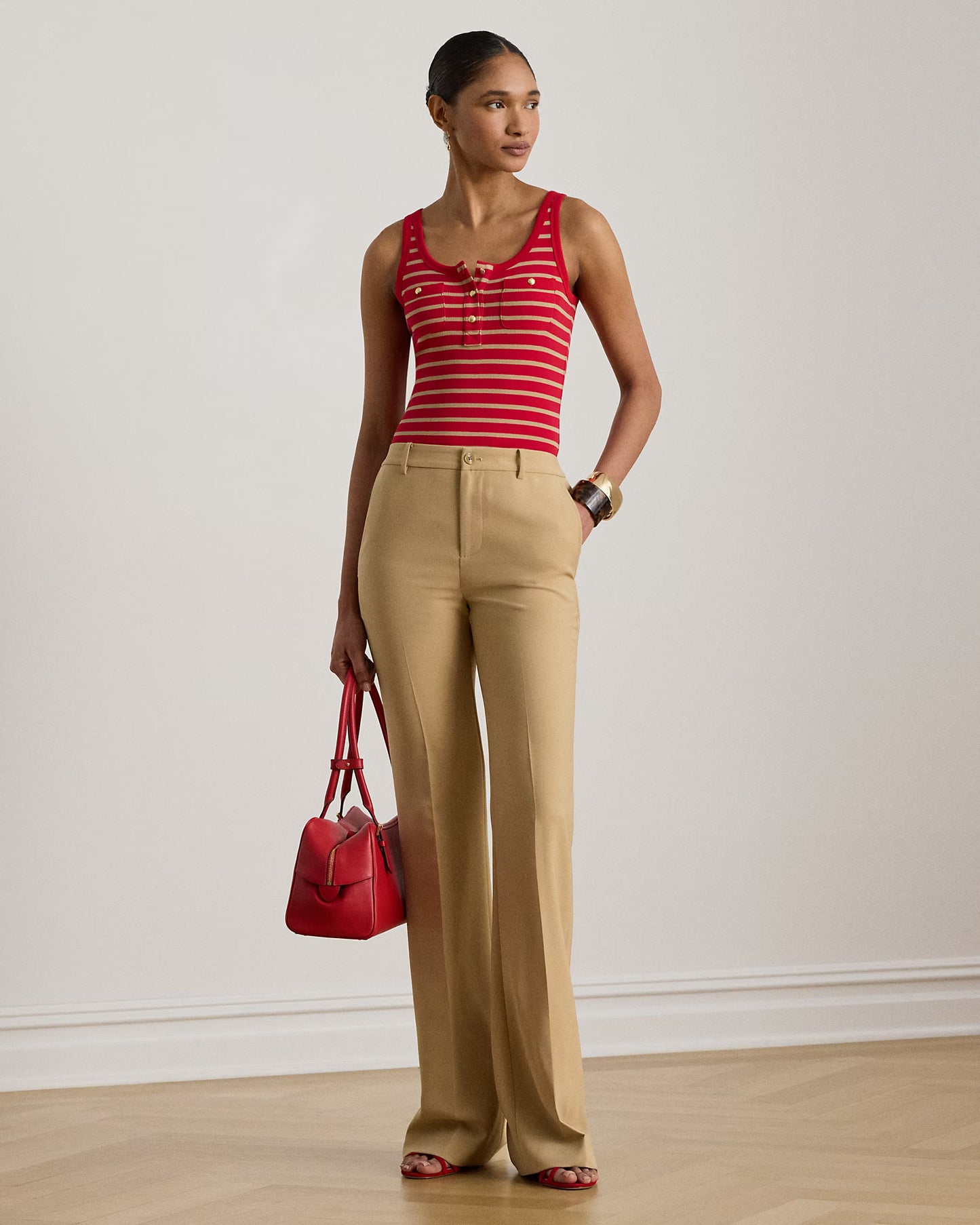 Classic stretch crepe trousers