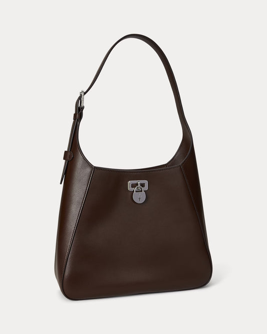Borsa grande marrone a spalla