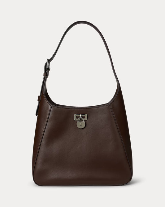 Borsa grande marrone a spalla