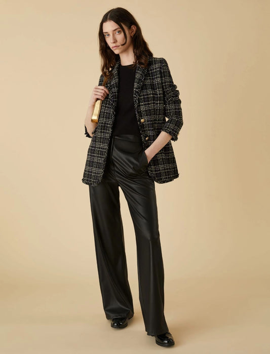 Pantaloni in jersey effetto pelle