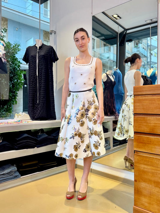 Neoprene Skirt – Floral Print