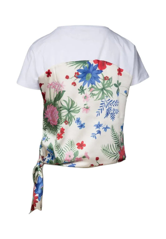 T-shirt con nodo laterale