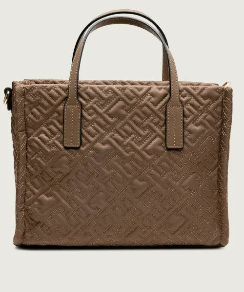 Borsetta in Nylon Trapuntato e Tracolla Staccabile.  Cammello o Nera