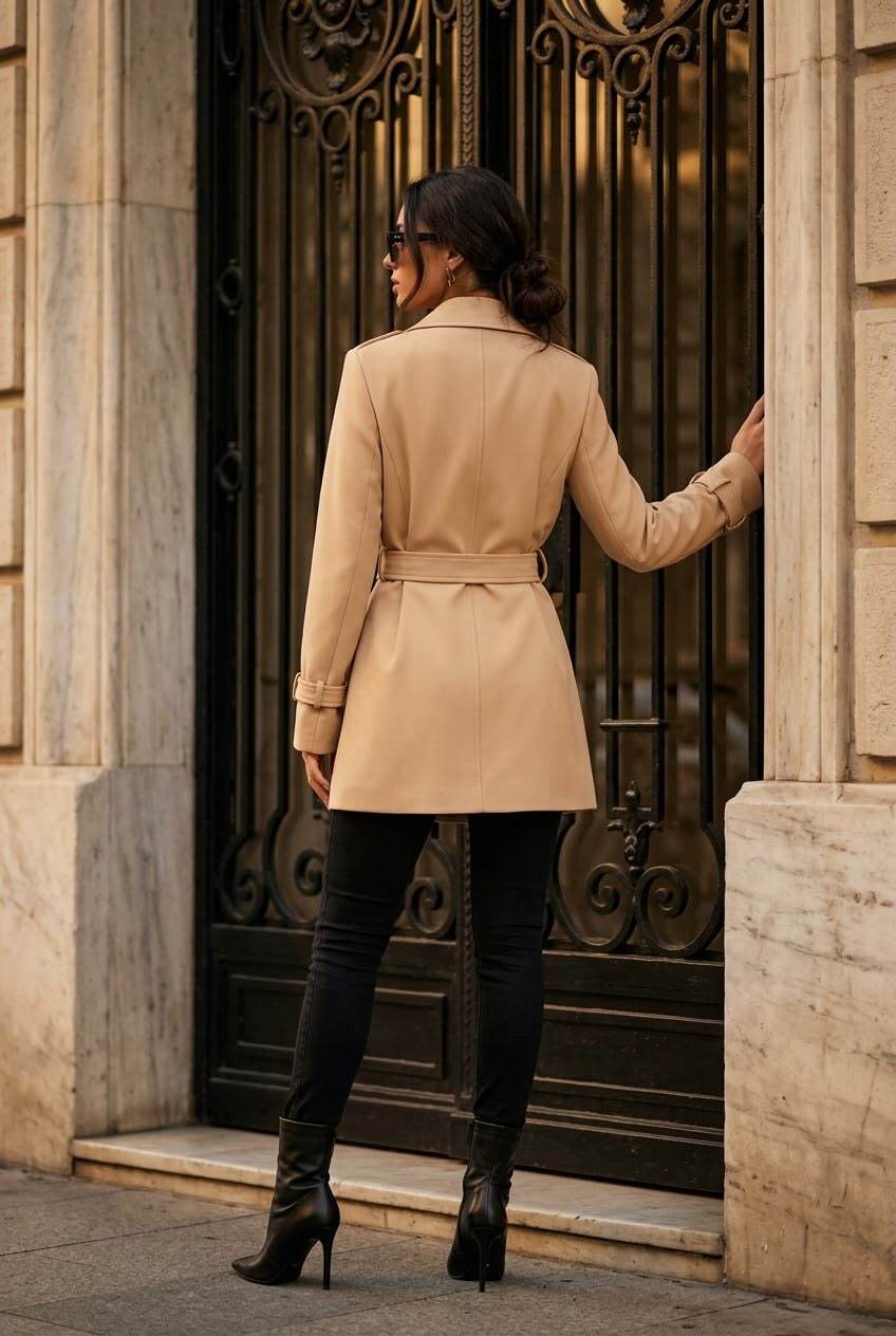 Trench Corto in Cover Coat