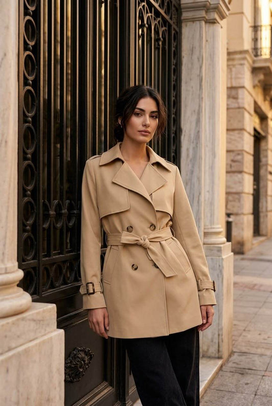 Trench Corto in Cover Coat