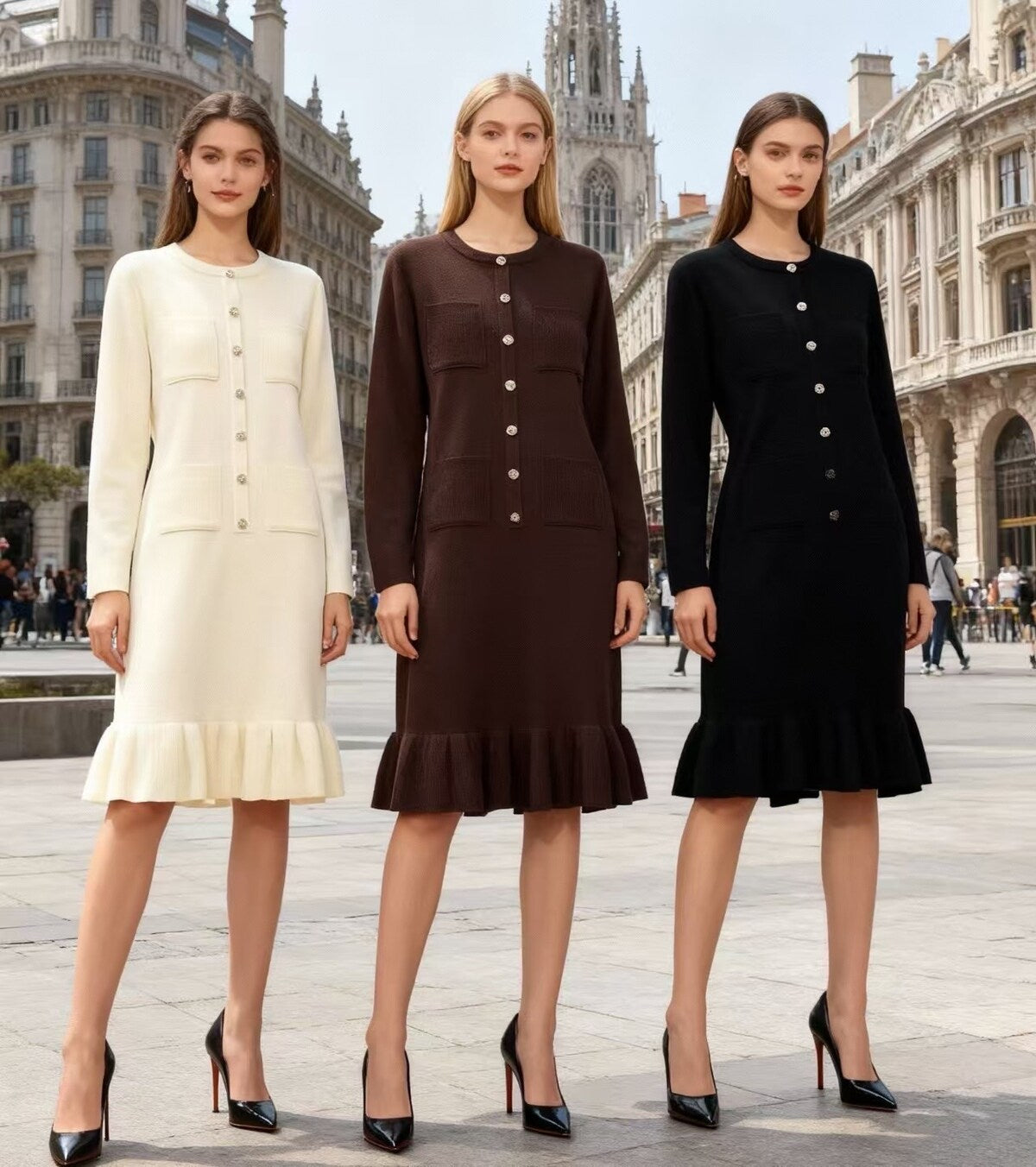 Abito in maglia - Marrone