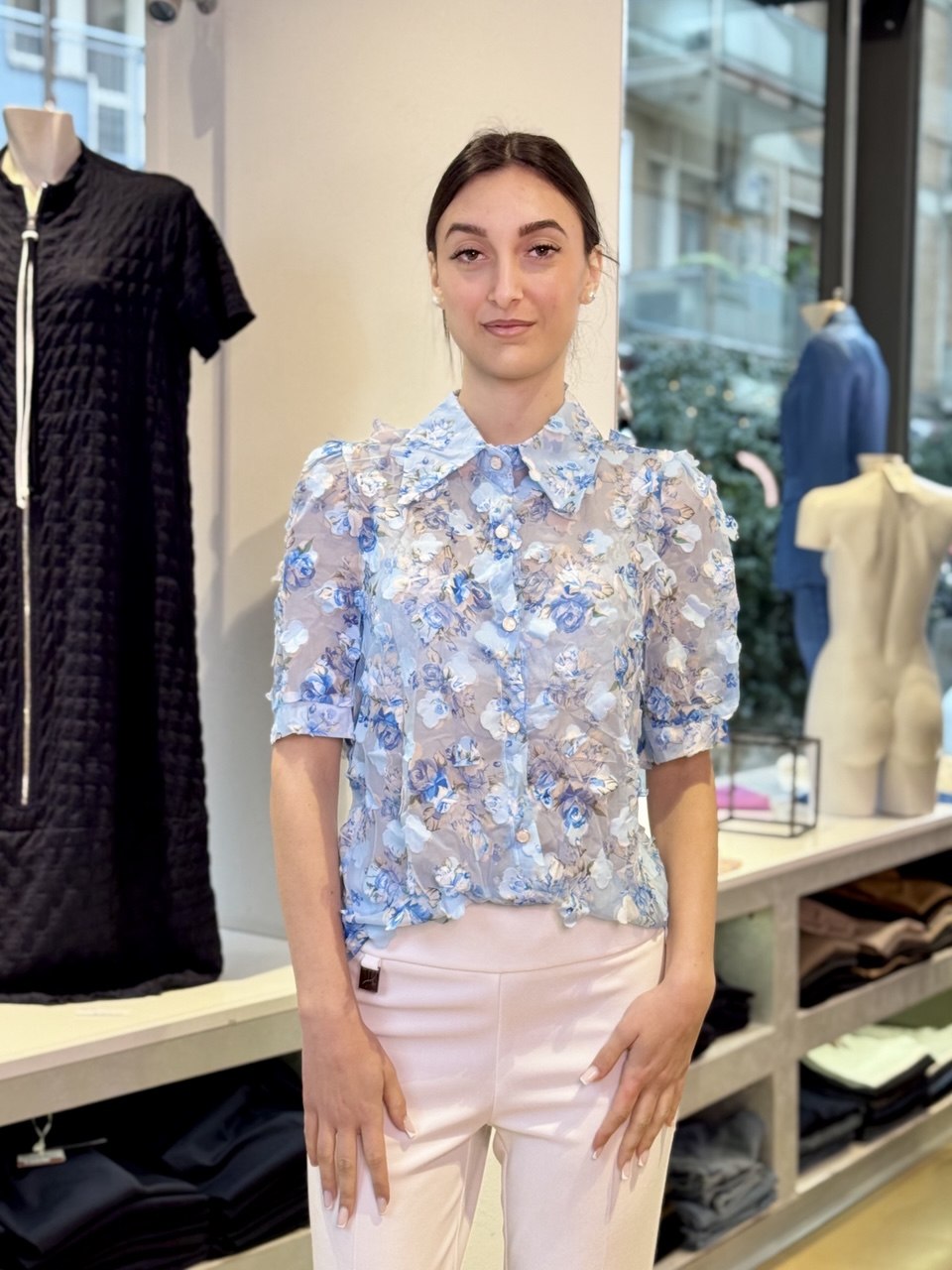 Floral Voile Shirt - Pink