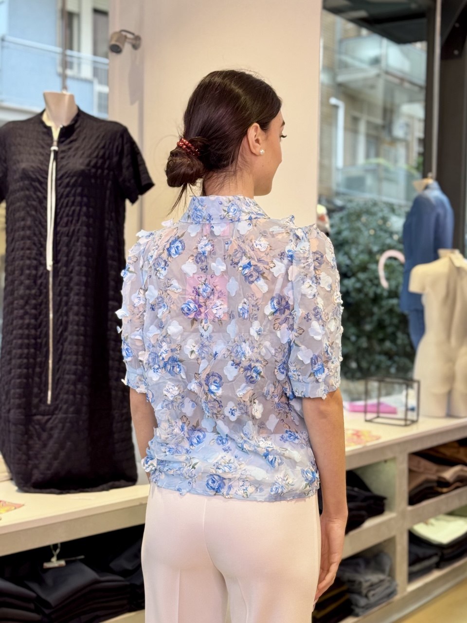 Floral Voile Shirt - Pink