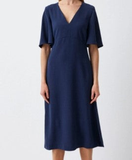 Abito midi in cady blu - Eleganza senza sforzo per ogni giorno